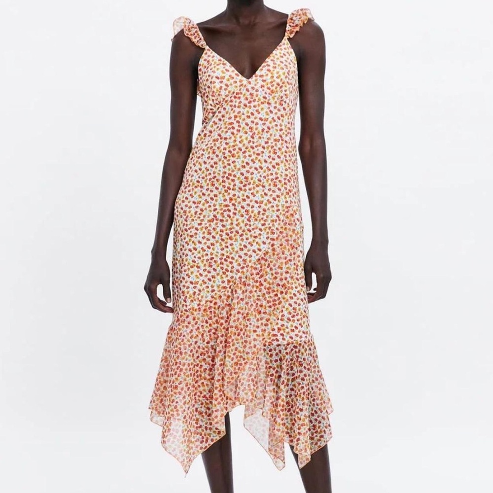 Floral Ruffle Midi Dress